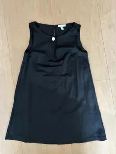 H&M ブラック ノースリーブ チュニック XS