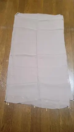 薄いグレー シフォンストール ビーズ付き