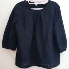 ブラック 刺繍レース チュニックのサムネイル