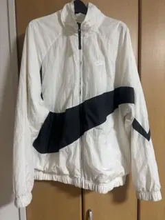 NIKE ナイロンジャケット ホワイト ブラック L
