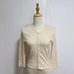 日本製✨Rue de Bニットカーディガン（M）薄手　生成りのサムネイル