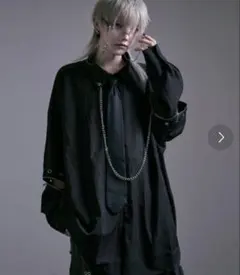 ililil イルイルイル チェーン付きネクタイシャツ 袖セパレート長袖シャツ