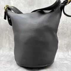 極美品 オールドコーチ ショルダーバッグ バケツ型 レザー 9953 黒