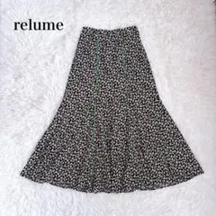 【極美品】 relume コントラスト ステッチフラワー マーメイドスカート F