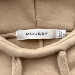 MOUSSY ベージュ クロップドフーディ