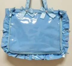 A3 フリルデザイン　痛バッグ用　トートバッグ　5周年ver ブルー