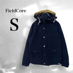 【フィールドコア】美品　ネイビー　マウンテンパーカー　ジップ＆スナップ　S