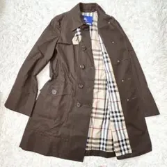 バーバリーブルーレーベル ダブルブレスト トレンチコート スプリングコート