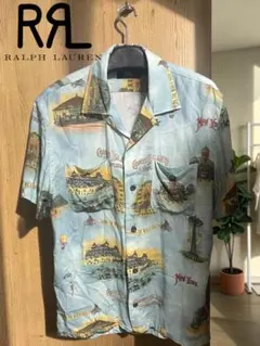 RRL ラルフ キャンプ アロハシャツ 飛行機柄 ダブルアールエル - メルカリ