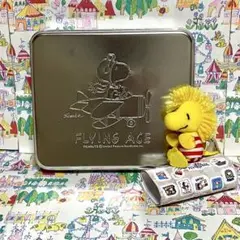 平成レトロ スヌーピー フライングエース 缶入り レターセット ロールシール