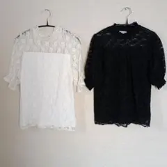 earth music&ecology レースTシャツ 2色セット