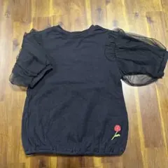 セラフ　チュール袖サイズ100 Seraph黒　半袖Tシャツ女の子