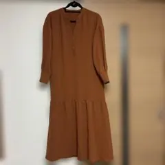 アーバンリサーチ　ロングワンピース ブラウン 長袖 ティアード