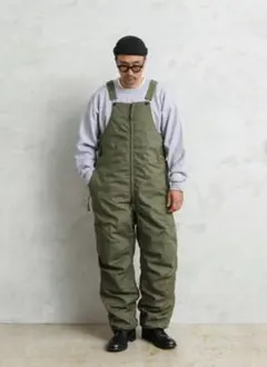 OD サロペット　米軍　支給品　分厚い生地　サイズS フライトパンツ　防寒暴風