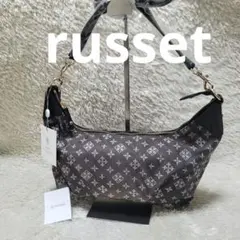 未使用タグ付き✨russet ラシット ショルダーバッグ 総柄 ハーフムーン