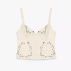 【ZARA】花刺繍キャミソール【ザラ】
