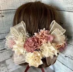 髪飾りドライフラワー和装＊袴ヘアピン卒業式結婚式成人式＊ヘアパーツ＊リボンのサムネイル