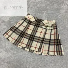 バーバリーブルーレーベル　ミニスカート　ノバチェック　ベルト　プリーツ