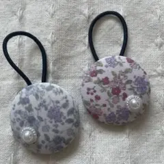 超お買い得♡リバティとインド刺繍 大きめくるみボタン(38ミリ) 豪華3