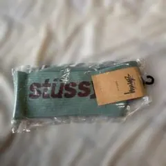 stüssy ロゴ入りソックス グリーン