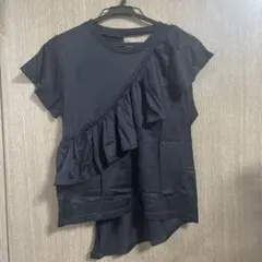 SLY フリルデザイン 半袖Tシャツ ブラックのサムネイル