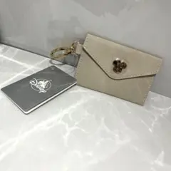 ディズニーストア ミニーマウス カードケース ベージュ