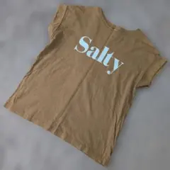 b3953 Coca 【ONE】Salty ロゴプリント 半袖Tシャツ ブラウンのサムネイル