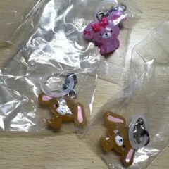 ゆるっとめじるしアクセサリー ぼんぼんりぼん くろうさ 2個 計3個セット