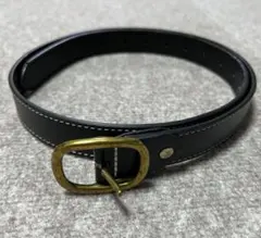 ブラックレザーベルト ゴールドバックル