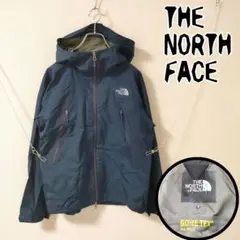 ザノースフェイス GORE-TEX フード ジャケット ネイビー ロゴ ジップ