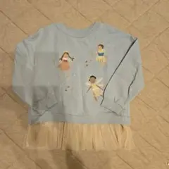 NEXT 水色 チュール付きトレーナー