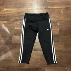 Adidas ブラック ストライプ ジャージ climalite パンツ S