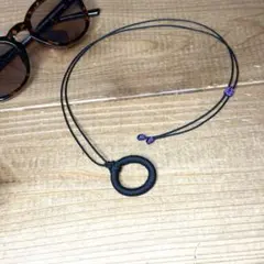 メガネホルダーネックレス　マイクロコード　ハンドメイド