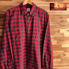 【J77】J.crew ネルシャツ 長袖シャツ レッド ブラック メンズ L