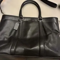 コーチ COACH ボストンバッグ ブラック レザー 大容量 旅行 75715