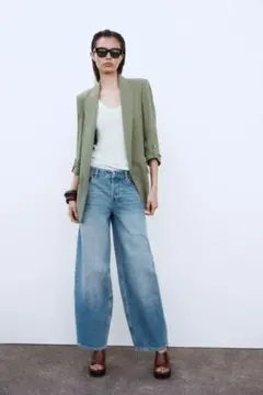 ZARA ロールアップスリープブレザー