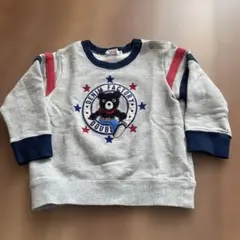 DOUBLE クマ刺繍トレーナー サイズ90