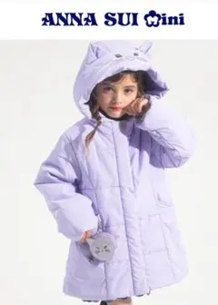 ANNA SUI mini アナスイミニ　ポーチつきネコ中綿ブルゾン　猫　160