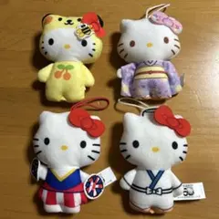 サンリオ♪ハローキティ♪ぬいぐるみマスコット♪4個セット♪50周年