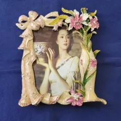 花とリボンのフォトフレーム
