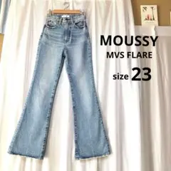 美品✦MOUSSY/ マウジーMVS FLARE/S/ライトブルー/ストレッチ