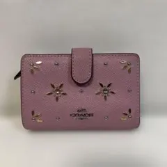 coach コーチ　ピンク 二つ折り財布