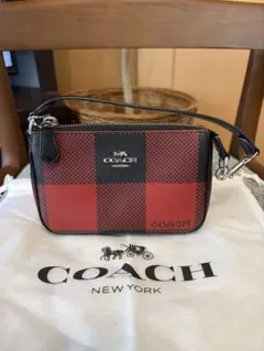 COACH チェック柄ポーチ