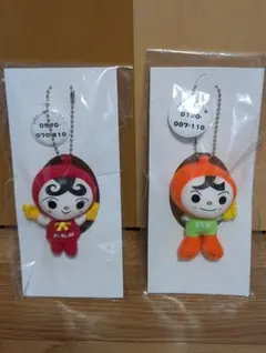 [2個セット]人権まもる君 & 人権あゆみちゃん : キーホルダー　ストラップ