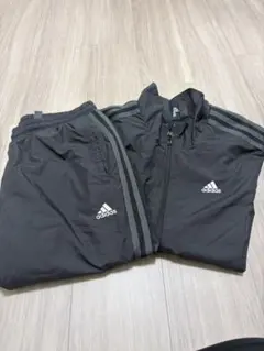 adidas レディースジャージ上下セット ブラック