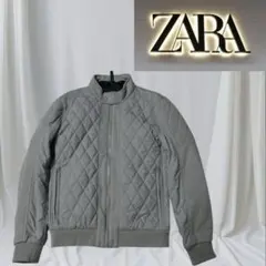 ZARA キルティングジャケット　 グレー　M