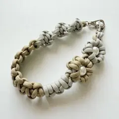 スマホハンドストラップ☆カーキ＆アイスグレー