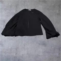SUIT SELECT ノーカラージャケット ブラック 40 フォーマル