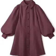 GRL ボリュームスリーブシャツフレアワンピース