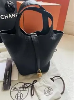 新品】Hermes エルメス ピコタンロックPM18 ブラック ゴールド金具 